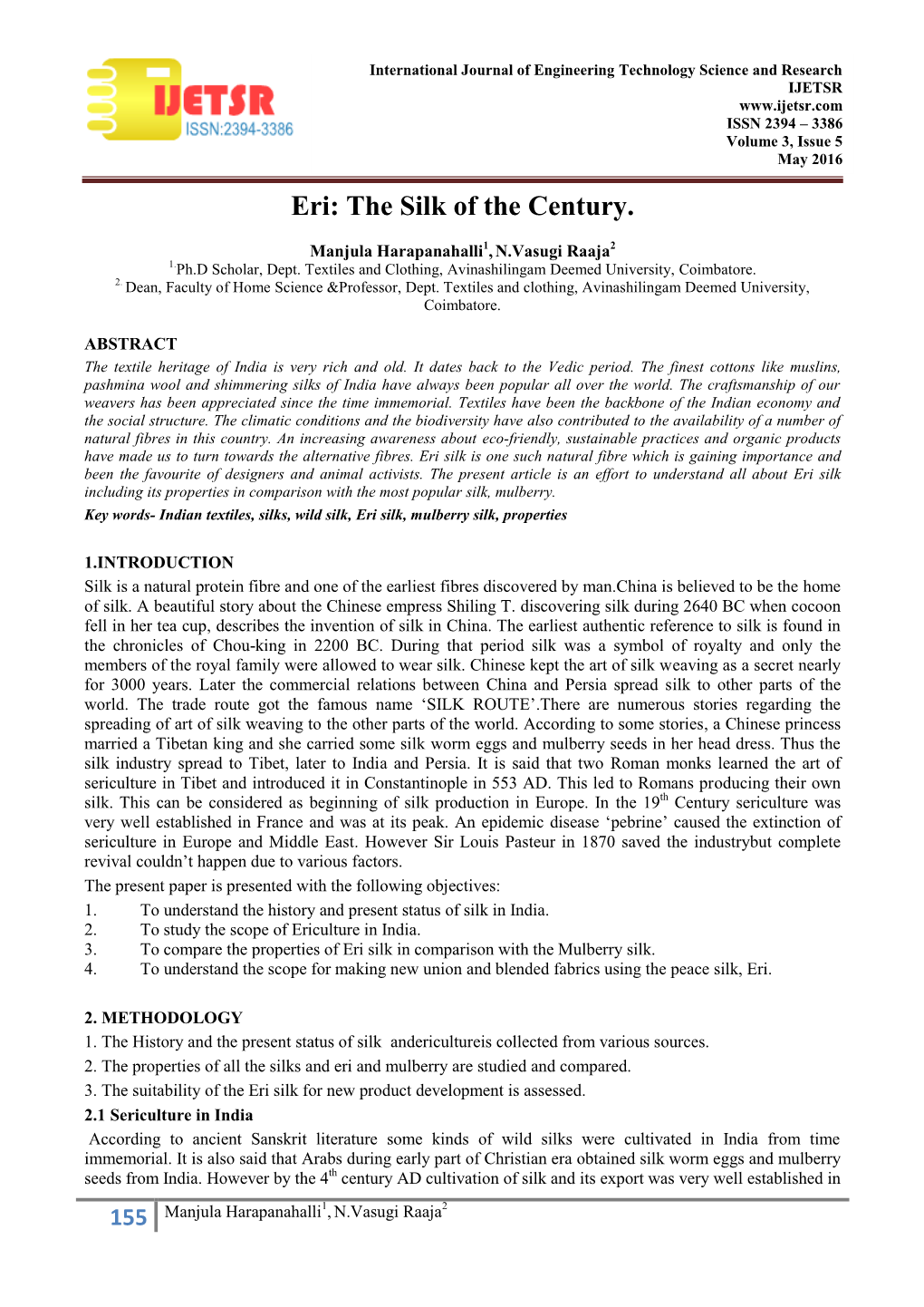 Eri: the Silk of the Century