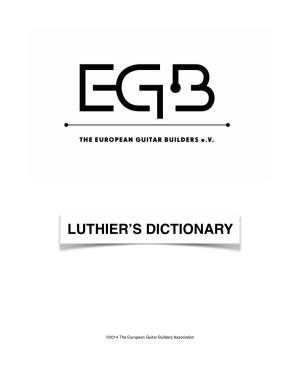 Luthier's Dictionary