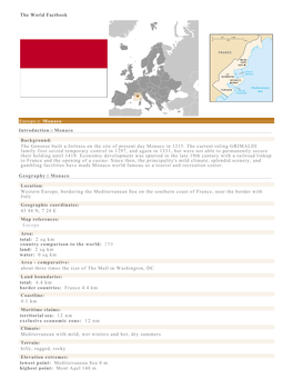 The World Factbook Europe :: Monaco Introduction :: Monaco Background