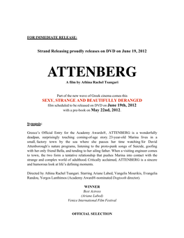 Attenberg Press Release