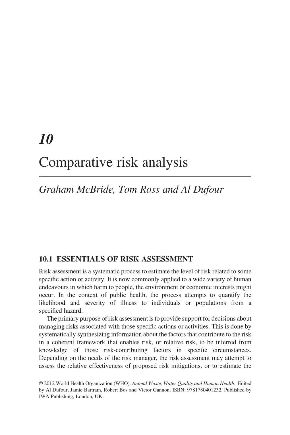 10 Comparative Risk Analysis