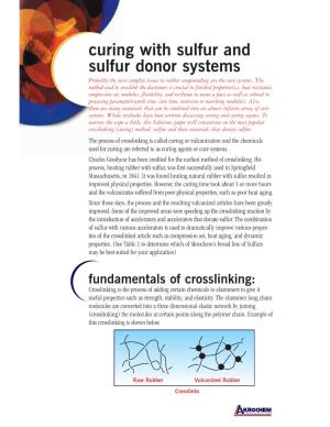 Curing with Sulfur and Sulfur Donor Systems