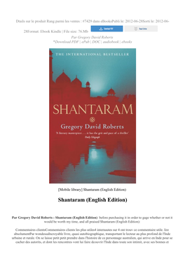 Shantaram (English Edition)