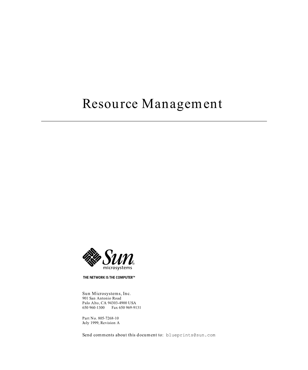 Resource Management