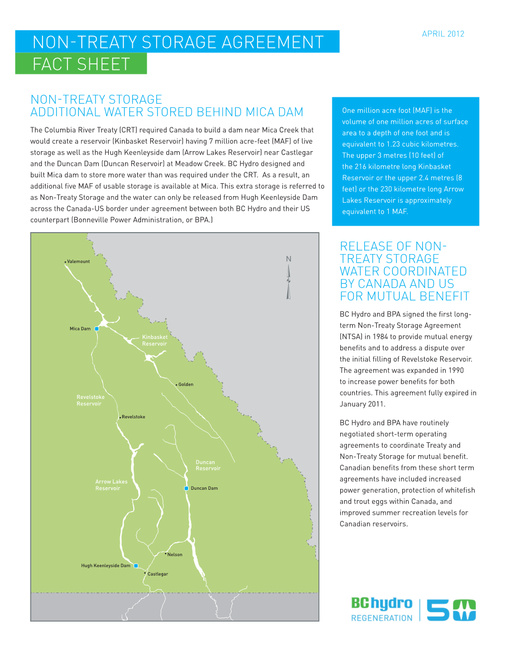 Non-Treaty Storage Agreement Fact Sheet