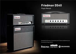 Friedman DS40 Plugin Manual