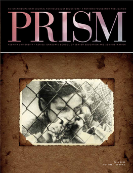 Reflections of Children in Holocaust Art (Essay) Josh Freedman Pnina Rosenberg 98 Shoshana (Poem) 47 the Blue Parakeet (Poem) Reva Sharon Julie N