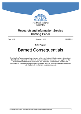 Barnett Consequentials