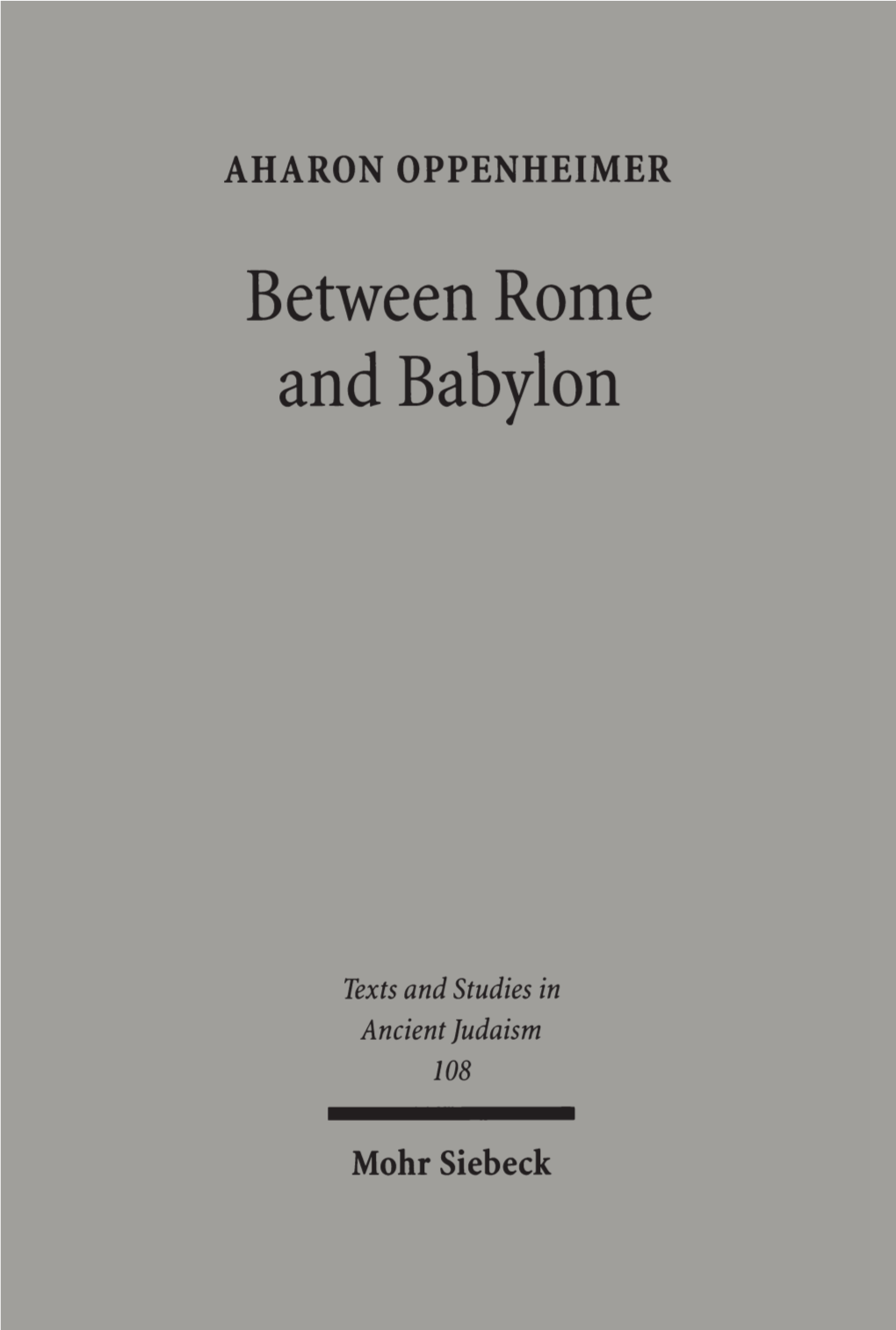 Between Rome and Babylon