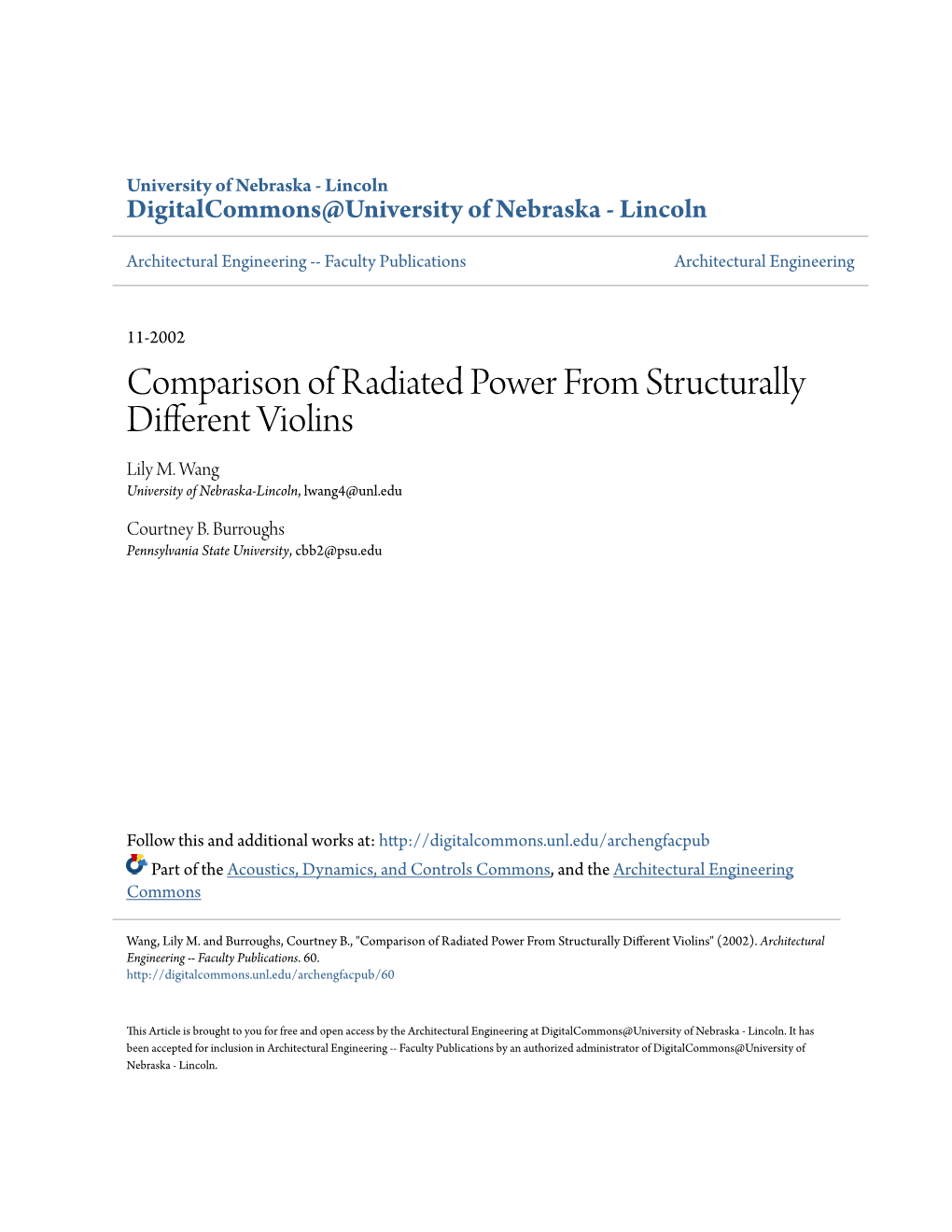 Comparison of Radiated Power from Structurally Different Violins Lily M