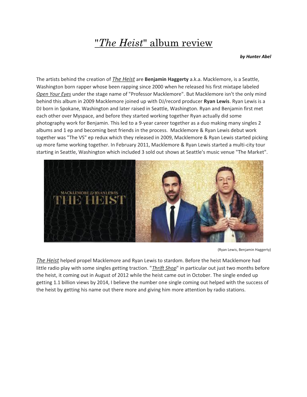 The Heist" Album Review