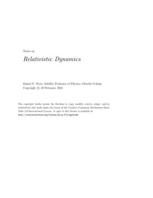 Relativistic Dynamics
