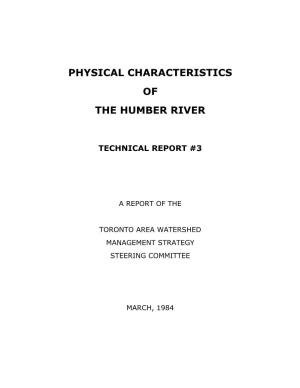 Physical Characteristics of the Humber River