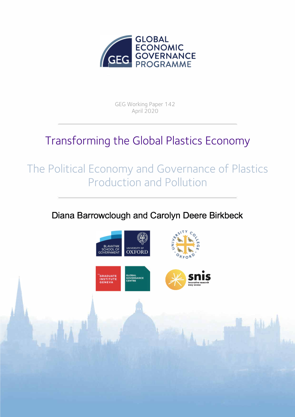 The Political Economy and Governance of Plastics Production and Pollution