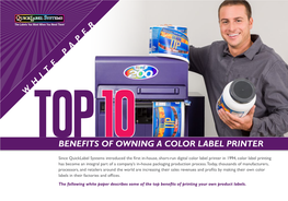 Benefits of Owning a Color Label Printer