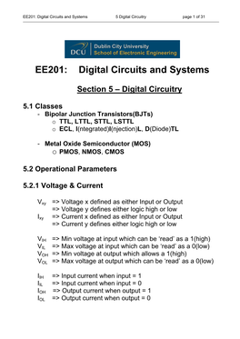 Section 5 – Digital Circuitry