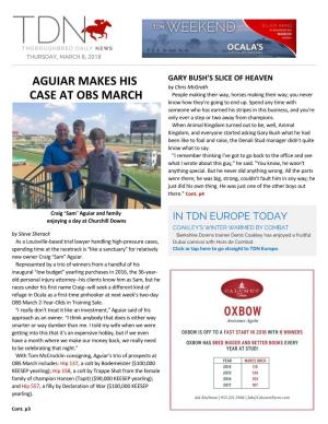 Aguiar Makes His Case at Obs March