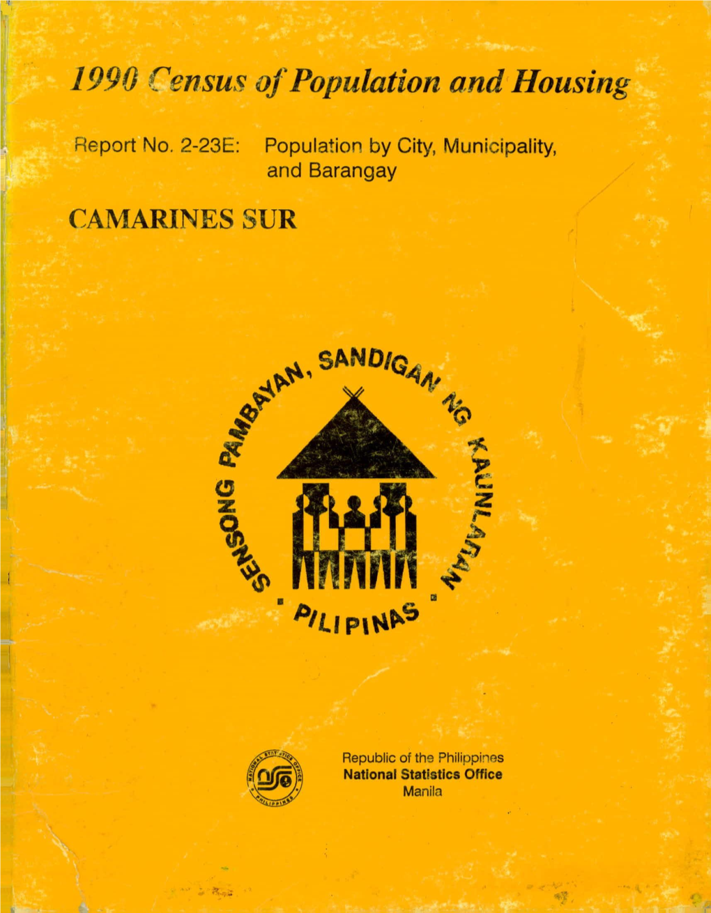 Camarines Sur), Population by City, Municipality and Barangay