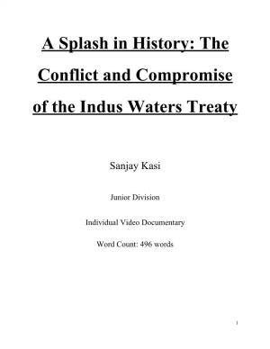 The Conflict and Compromise of the Indus Waters Treaty