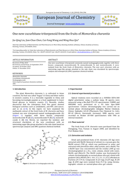 European Journal of Chemistry 1 (4) (2010) 294‐296