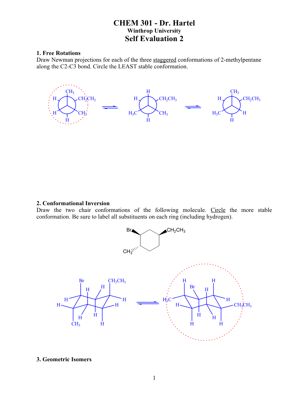 CHEM 301 - Dr. Hartel