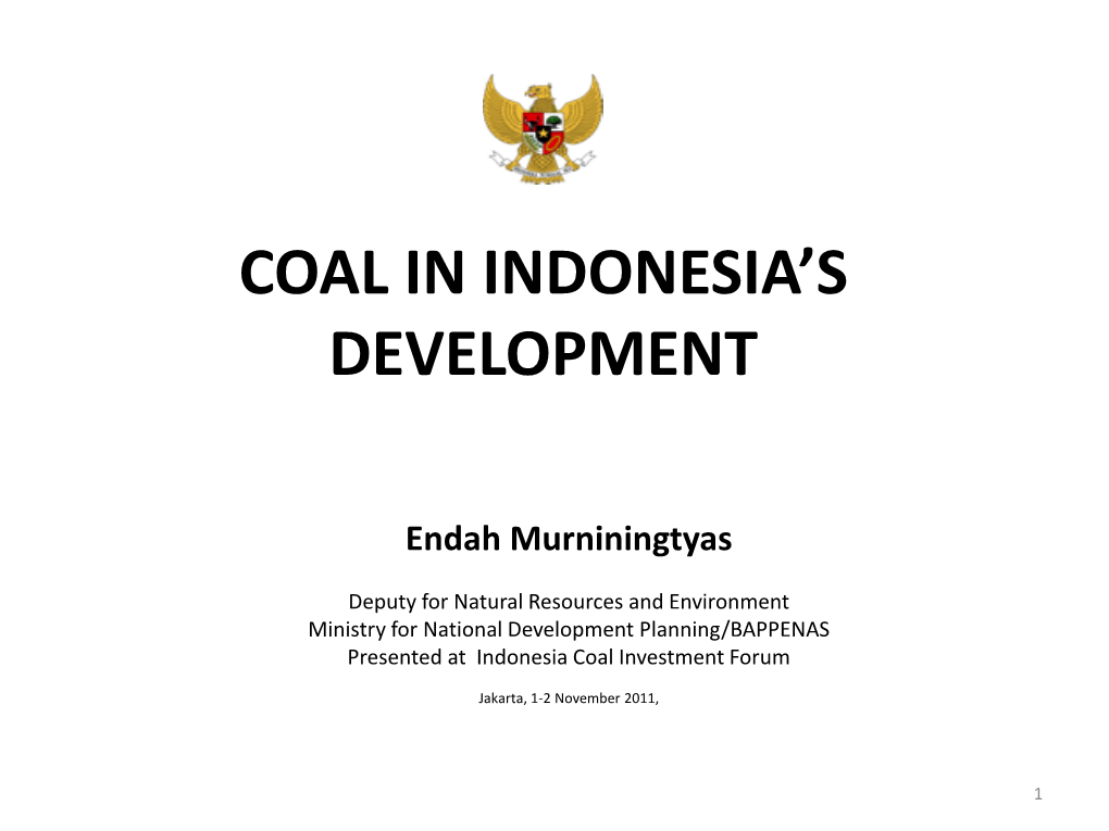 Peran Batubara Dalam Pembangunan Indonesia