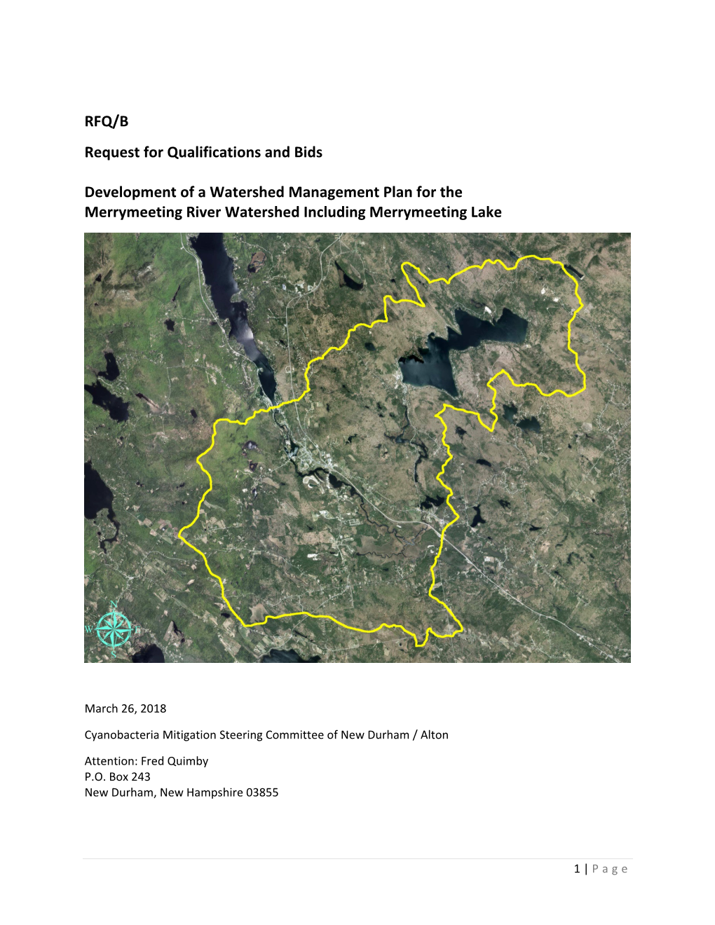 Request for Qualifications/Bids for Development of the Merrymeeting River Watershed Restoration Plan