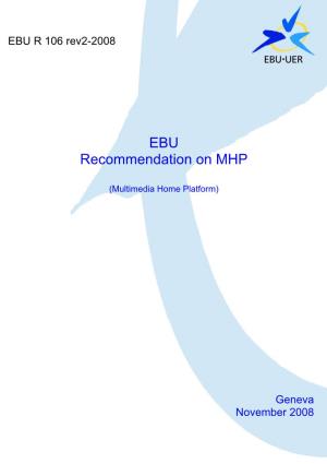 EBU Recommendation on MHP