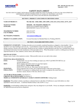 Material Safety Data Sheet