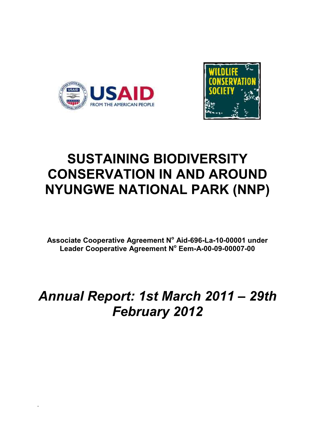 Sustaining Biodiversity Conservation in and Around Nyungwe National Park (Nnp)