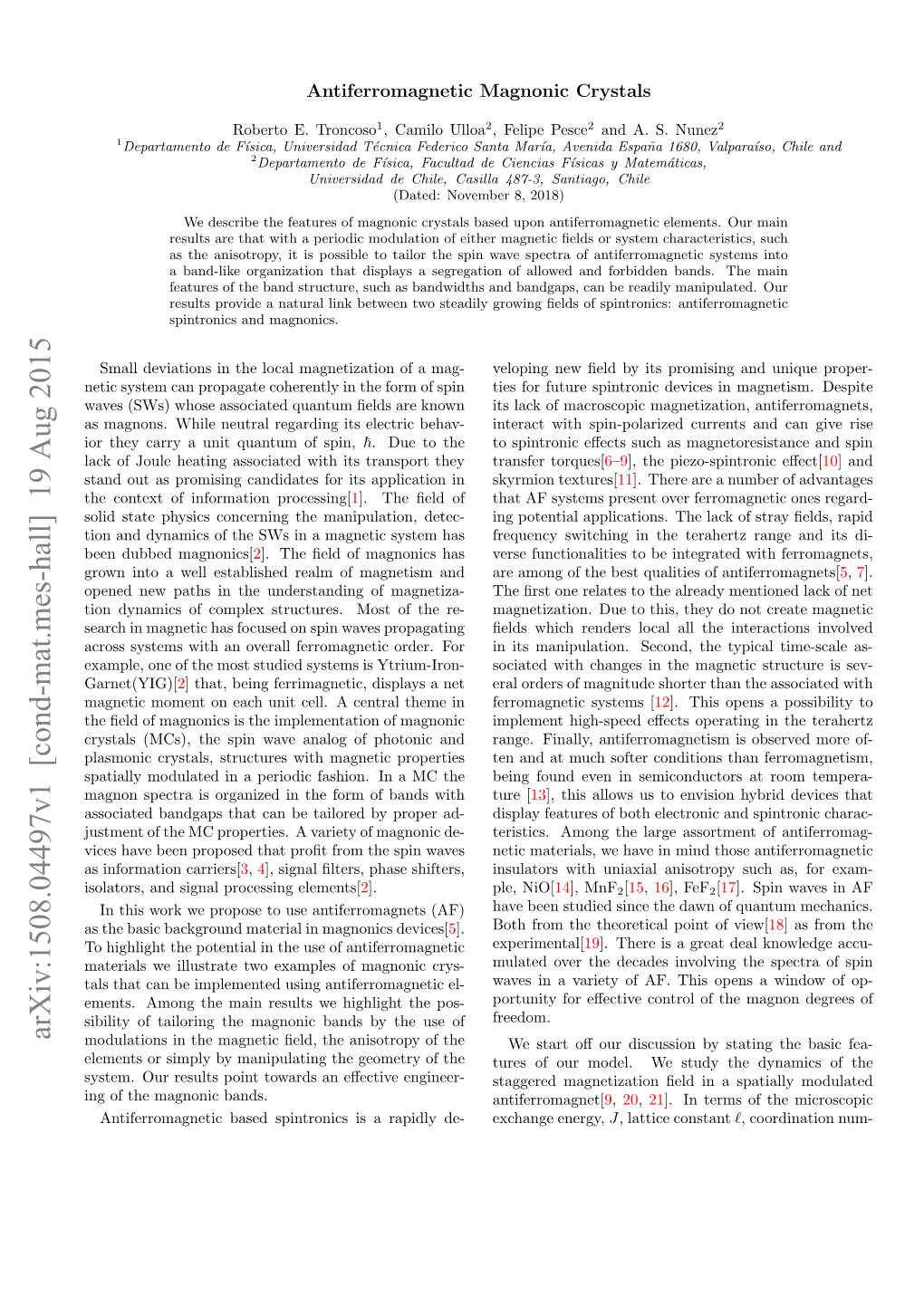 Antiferromagnetic Magnonic Crystals