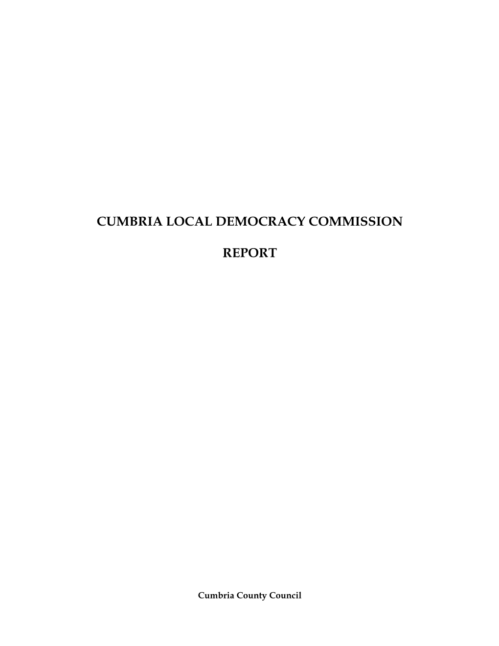 Cumbria Local Democracy Commision