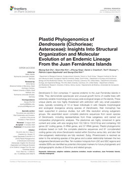 Plastid Phylogenomics of Dendroseris (Cichorieae