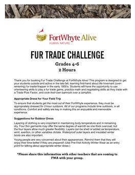 Fur Trade Challenge