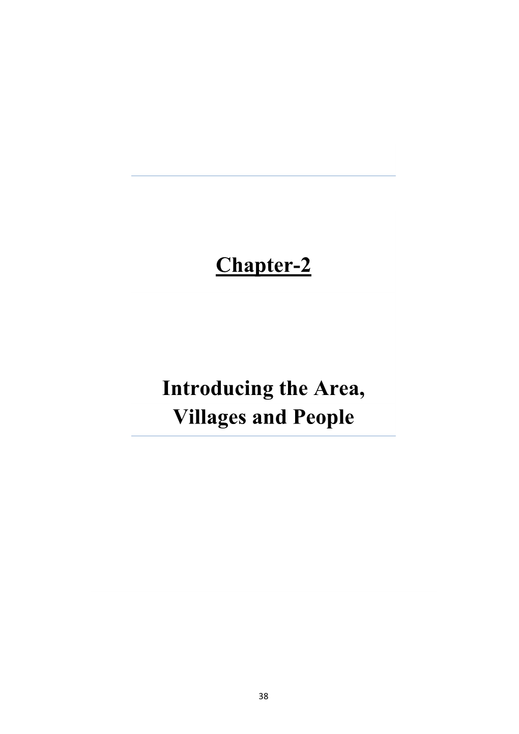 Chapter-2 Introducing the Area, Villages and People