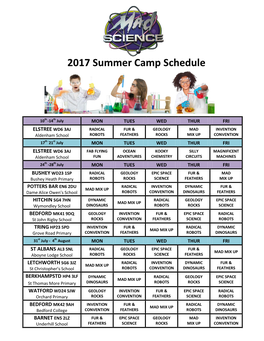 Mad Science Summer Camp