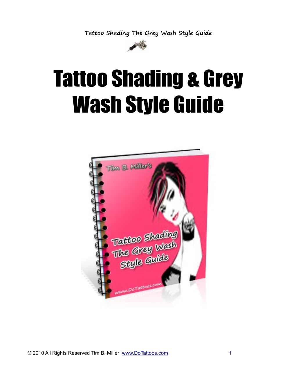 Tattoo Shading & Grey Wash Style Guide