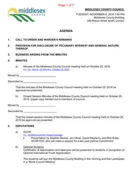 AGENDA Page 1 of 7