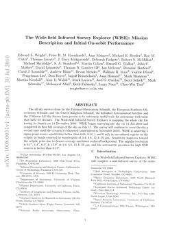 The Wide-Field Infrared Survey Explorer (WISE): Mission Description and Initial 4N-Orbit Performance