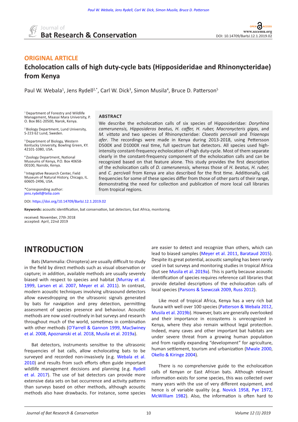 INTRODUCTION Lead to Biased Samples (Meyer Et Al