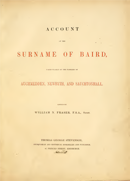 Account of the Surname of Baird