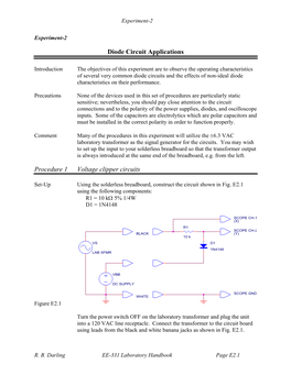 Diode Circuit Applications Procedure 1 Voltage Clipper Circuits