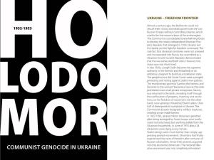 Holodomor. Communist Genocide in Ukraine