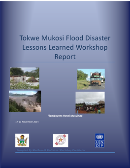 Tokwe Mukosi Flood Disaster Lessons Learned Workshop Report