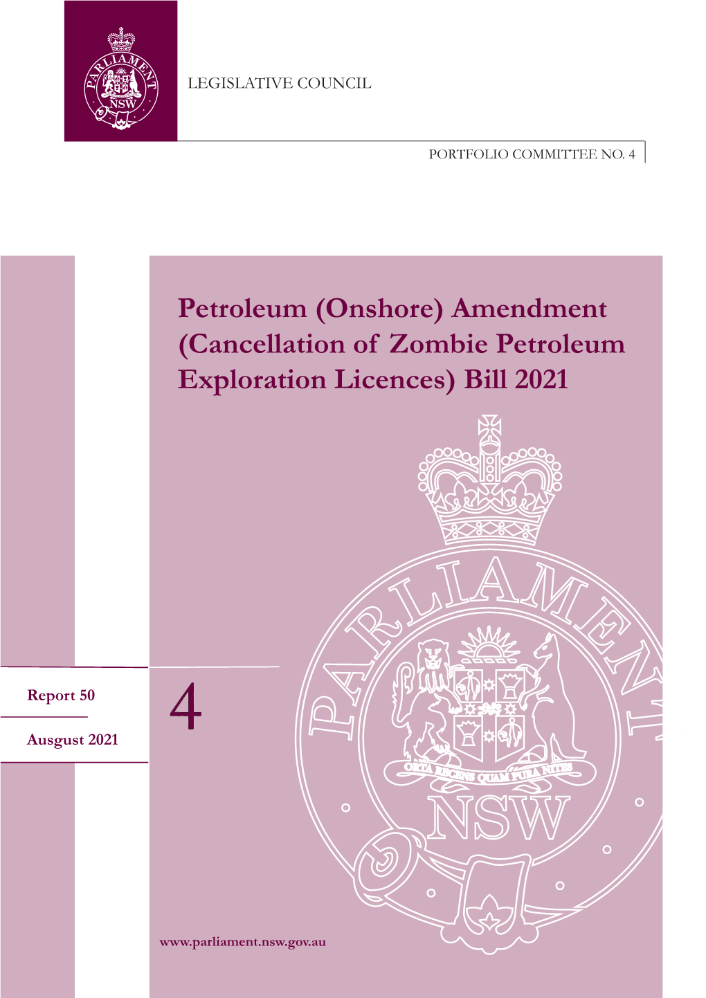 Petroleum (Onshore) Amendment (Cancellation of Zombie Petroleum Exploration Licences) Bill 2021