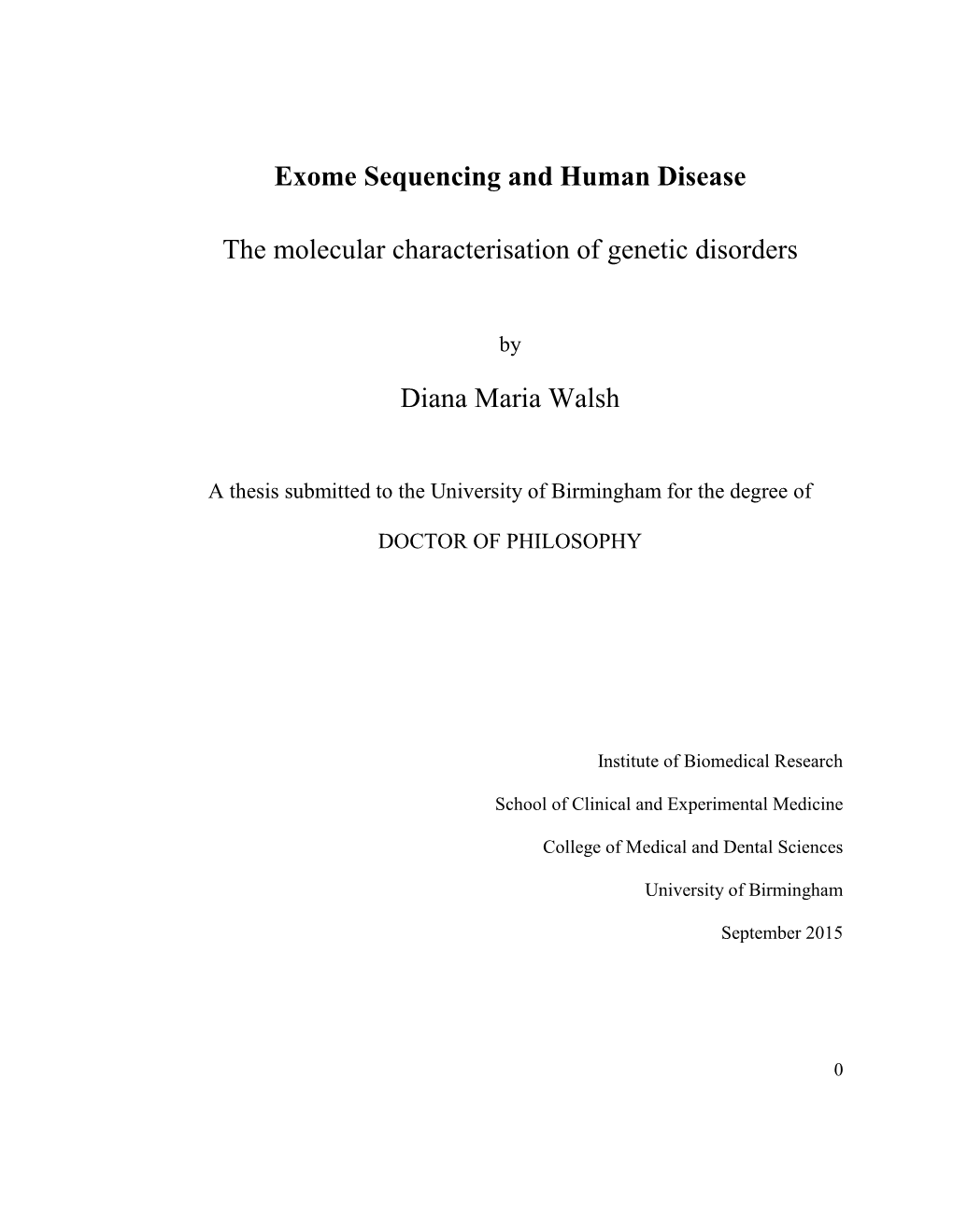 Exome Sequencing and Human Disease: the Molecular