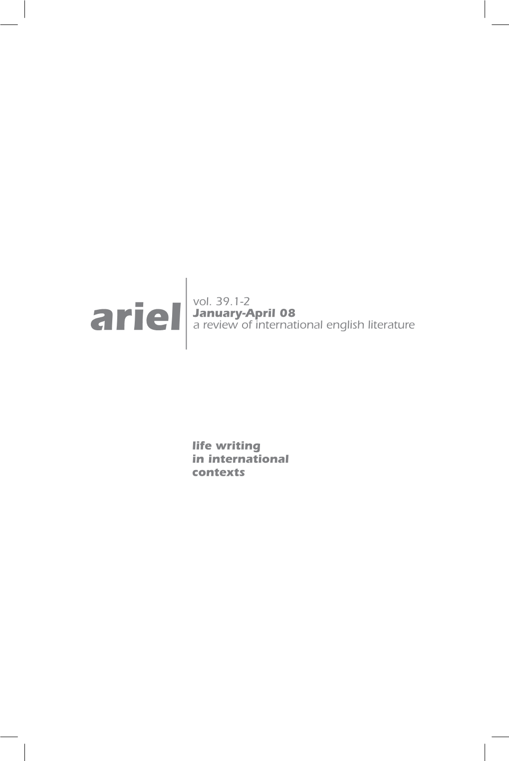 Ariel Vol. 39.1-2