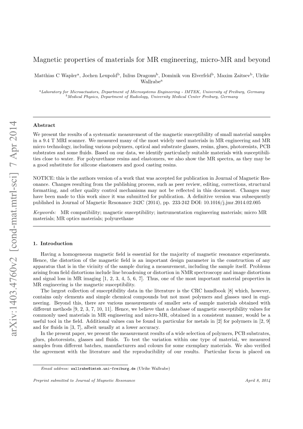 Arxiv:1403.4760V2 [Cond-Mat.Mtrl-Sci] 7 Apr 2014 Glues, Photoresists, Glasses and ﬂuids