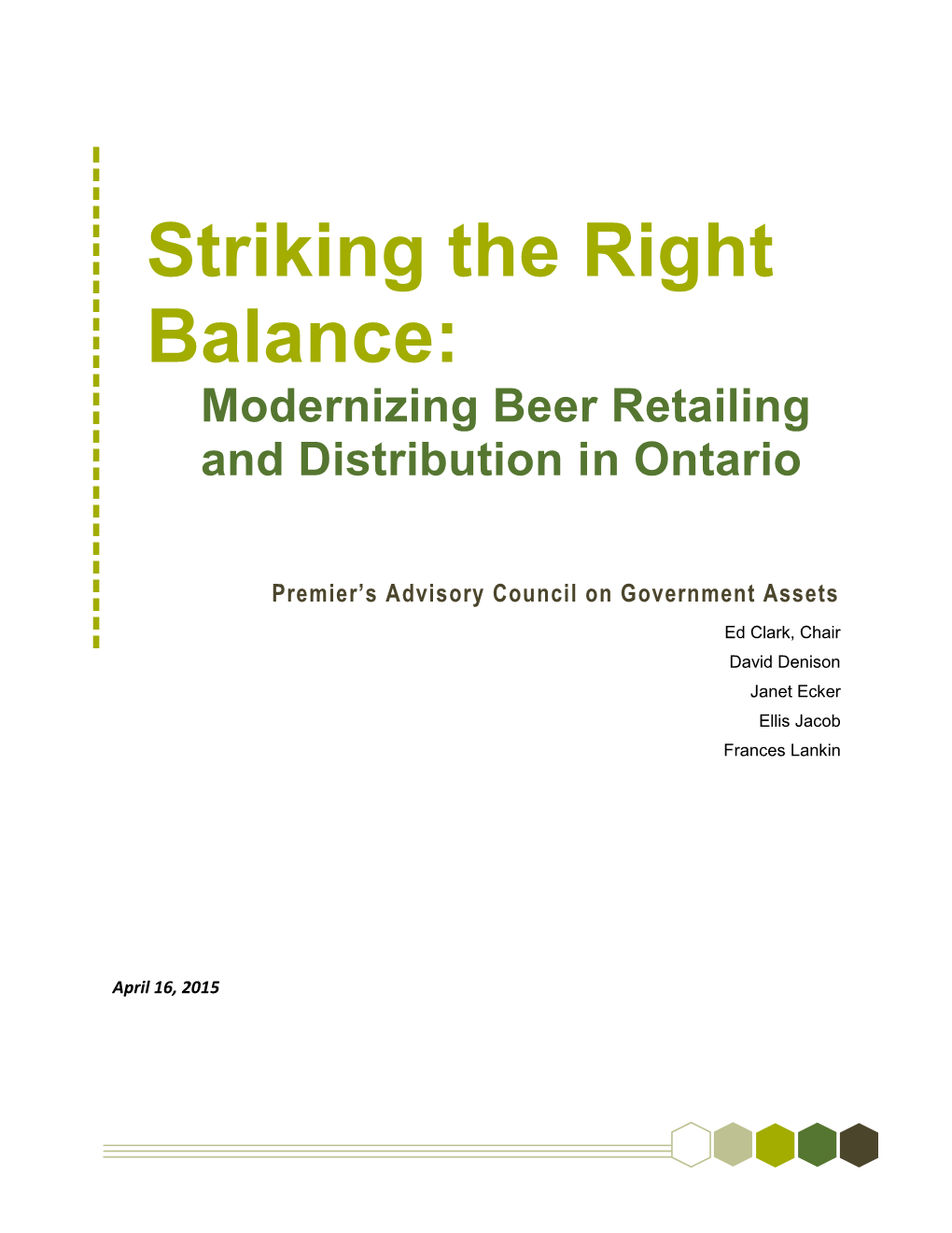 Modernizing Beer Retailing and Distribution in Ontario