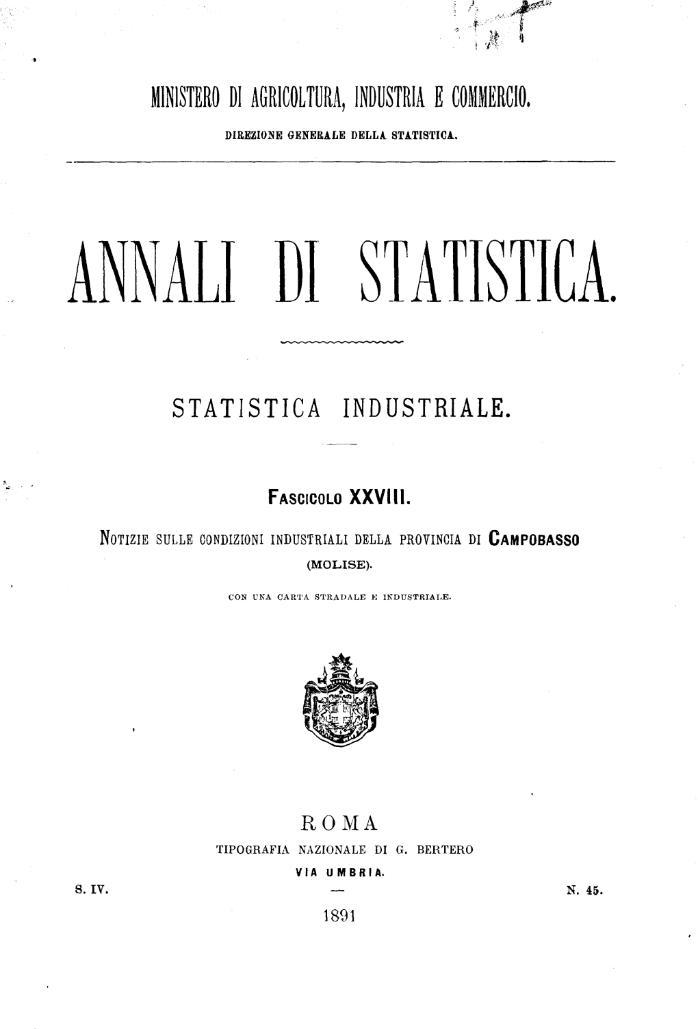 Annali Di Statistica (1891)